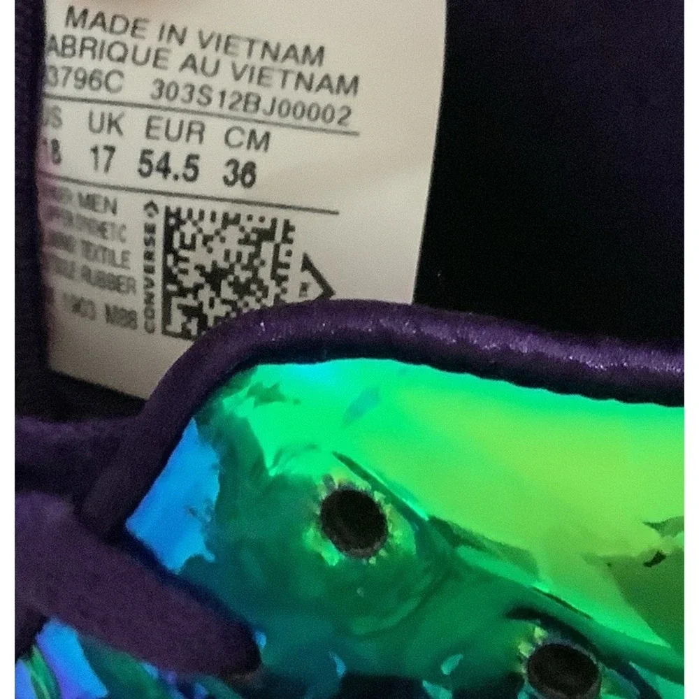 Converse ERX Impress Mens Size 18  High Top Iridescent Court Purple New